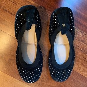 Yosi Samra Samara Suede Studded Flats - 10